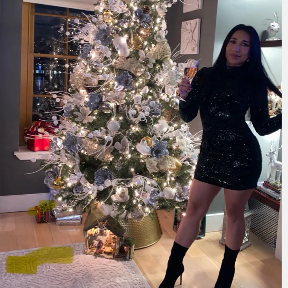 Emerald Sequin Mini Dress
